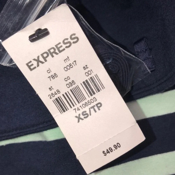 Express size xsmall strapless cotton skater dress - Picture 2 of 6